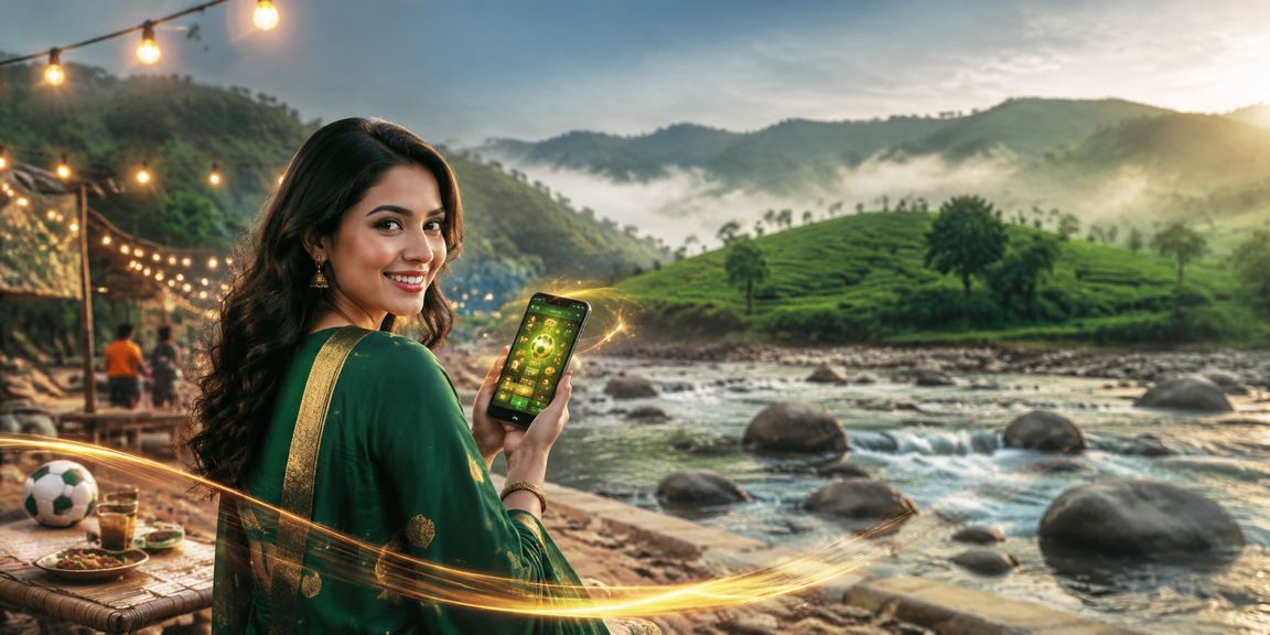 সিলেটের চা বাগানে একজন মোবাইলে পেমেন্ট ও বেটিং করছেন